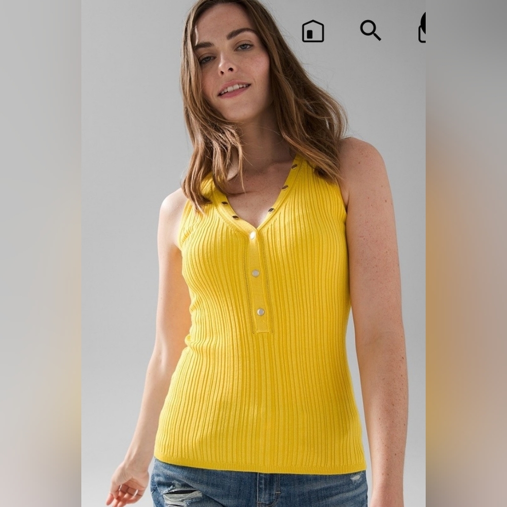 White House Black Market Black Knit Tank Top